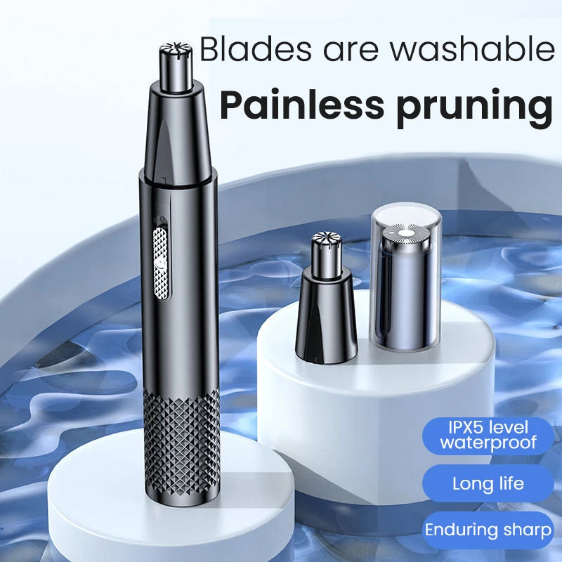 Electric Nose Hair Clipper Rechargeable Multi-kinetic Shaving Two-in-one Unisex Fully Automatic Washable Trimmer