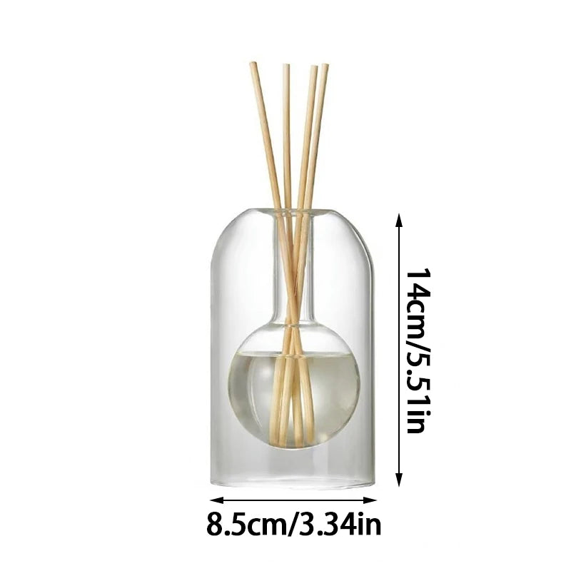 1pc Fragrance Diffusion Bottle, Transparent Glass Essential Oil Bottle, Home Fragrance Stick Storage Container Bottle