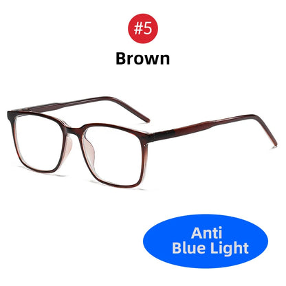 2024 Trending Blue Light Blocking Men's Glasses Gaming TR90 Matte Black Anti Ray Eyeglasses Women Transparent Fashion Eyewear