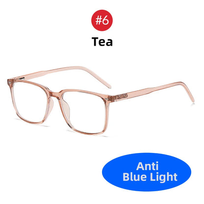 2024 Trending Blue Light Blocking Men's Glasses Gaming TR90 Matte Black Anti Ray Eyeglasses Women Transparent Fashion Eyewear