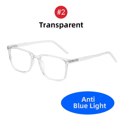 2024 Trending Blue Light Blocking Men's Glasses Gaming TR90 Matte Black Anti Ray Eyeglasses Women Transparent Fashion Eyewear