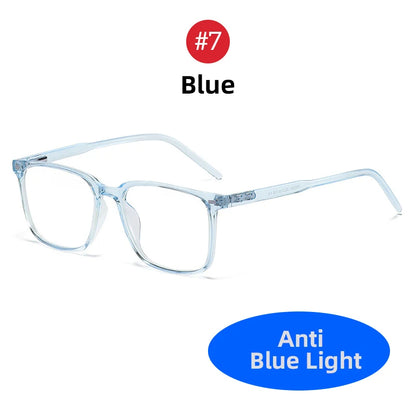 2024 Trending Blue Light Blocking Men's Glasses Gaming TR90 Matte Black Anti Ray Eyeglasses Women Transparent Fashion Eyewear