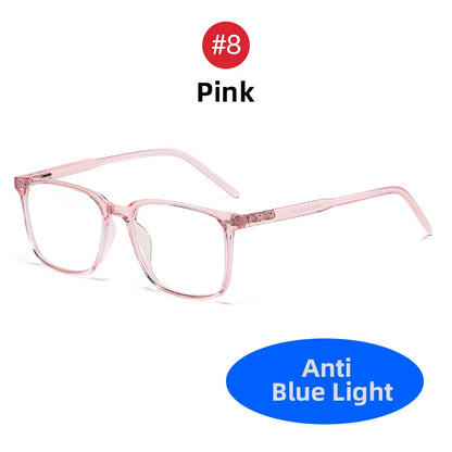 2024 Trending Blue Light Blocking Men's Glasses Gaming TR90 Matte Black Anti Ray Eyeglasses Women Transparent Fashion Eyewear