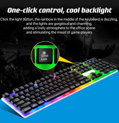 USB Wired Keyboard Mouse Set 104 Keys Backlight Gaming Keyboard Gaming Mouse For Laptop PC Computer