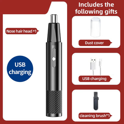 Electric Nose Hair Clipper Rechargeable Multi-kinetic Shaving Two-in-one Unisex Fully Automatic Washable   Trimmer