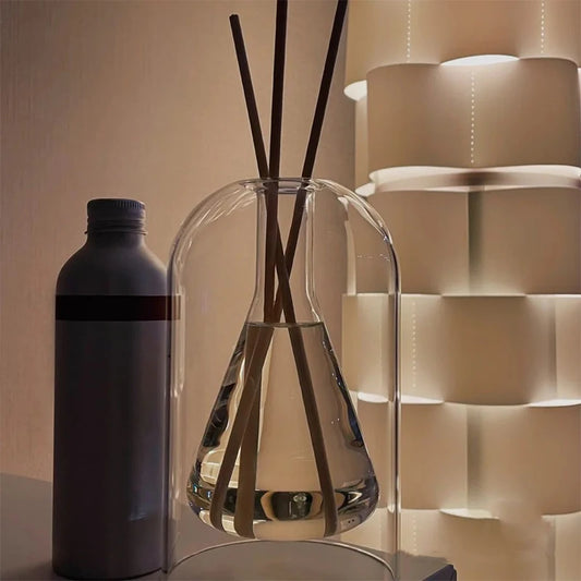 1pc Fragrance Diffusion Bottle, Transparent Glass Essential Oil Bottle, Home Fragrance Stick Storage Container Bottle