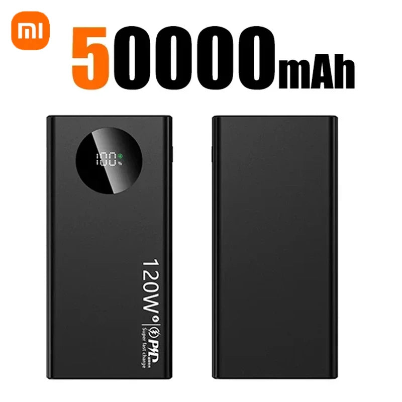 Xiaomi 50000mAh Power Bank 120W Fast Charging High Capacity Portable Battery Charger Moblie Powerbank For iPhone Samsung Huawei