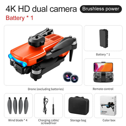 KBDFA K102 Pro Mini Drone 4K HD Camera Optical Flow Drones Aerial Photography Quadcopter Obstacle Avoidance WIFI FPV Dron RC Toy