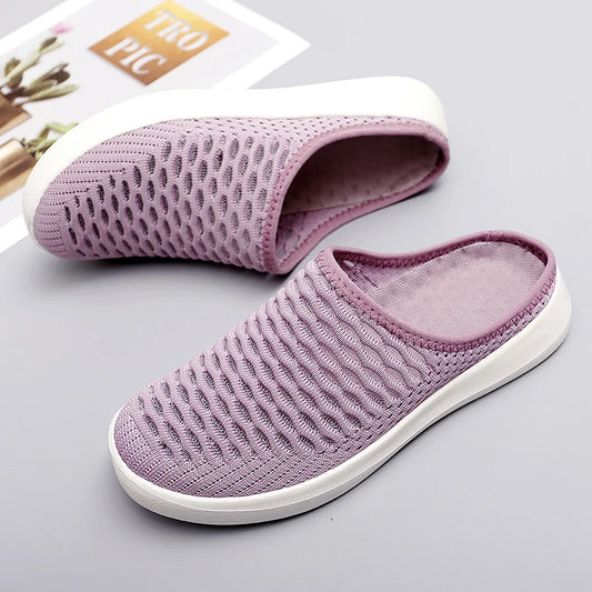 Women Slippers Sandals 2021 Summer Beach Slippers Women Breathable Mesh Flat Shoes Women Flip Flops Zapatos Mujer Home Slippers