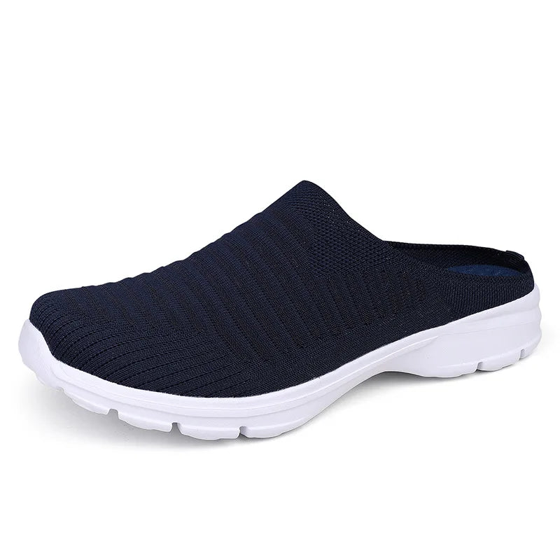 Slippers Summer Men  Mesh Breathable Home Indoor Slippers Men Thick Bottom Slides Fashion Couple Walking Shoes Chanclas Hombre