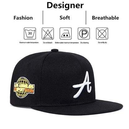 Unisex Gothic Letter Embroidery Hip-hop Hats Outdoor Adjustable Casual Baseball Caps Sunscreen Hat